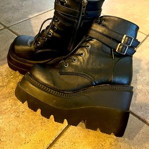 Dolls Kill Technopagan Platform Boots